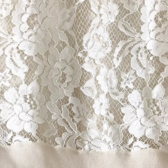 Theory Women’s White Eyelet Sweater Sz S/P - Picture 3 of 6